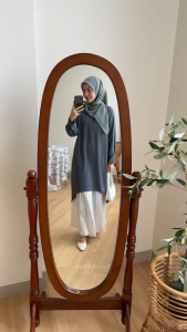 HAYNA Lizzy Tunik (Dark Teal) - Tunic Atasan Wanita Lengan Panjang