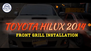 OC - Toyota Hilux Vigo 2012-2015 Front Grill W/ LED KUN26 Front Grill GR design Toyota with GR logo (10093)