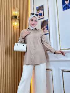 KEMEJA NECCEL SEBELAH | KEMEJA WANITA TRENDING | KEMEJA WANITA VIRAL | KEMEJA MURAH