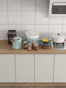 Rak Dapur Kabinet almari dapur  Microwave Oven Self  Kitchen Organizer  Storage Rack Cabinet Rack with Doors  厨房柜架