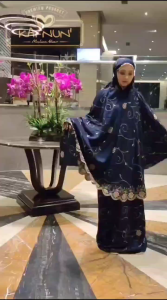 KafNun - Mukena Dewasa Gracella (PREMIUM) Full Bordir Bunga Teratai Mewah