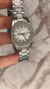 Jam Tangan Wanita Formal Pesta SKMEI 1534 Stainless Steel Anti Air