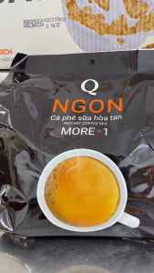 Cà phê sữa ngon Trần Quang NUAN hòa tan 3 in 1 uống liền bịch 1.2kg x 60 gói (ống) x 20g