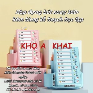 Số 3，Hộp đựng bút xoay 360 °+thẻ làm nhiệm vụ hộp bút Tặng 10 giấy thay thế+ 1 nhãn dán.Cho trẻ học cách đặt mục tieu。Hãy để trẻ tự đặt ra các mục tiêu và hoàn thành chúng.