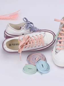 YGB เชือกรองเท้า minimal 100 cm. เชือกแบน (1คู่) เชือกผูกรองเท้า Basic Sneaker Shoelaces เชือกรองเท้าผ้าใบ