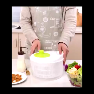 【COD】Manually Salad Fruit Vegetable Dryer Basket Dehydrator 360° Rotary Handle Double Drain Basket Kitchen Tool