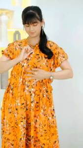 daster terbaru bunga mawar hitam kekinian resleting busui