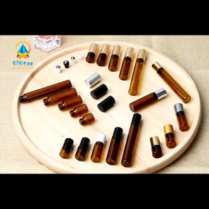 Fast Delivery: 50pcs Amber Glass Roller Bottles & Mini Perfume Essential Oil Sample Vials