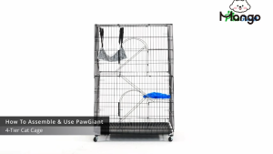 Cat Cage 4 Layer With Wheels Dog Cat Rabbit Cage easy assemble kitten pet cage Pet House Sturdy Cage