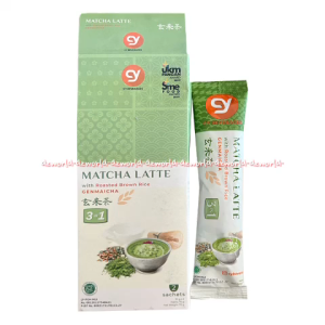 Cy Beverages Matcha Latte 2sachet Teh Hijau Bubuk Kemasan Sachet Genmaicha 3in1 Roasted Brown Rice Maca Green Tea