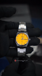 Jam Tangan Wanita Alexandre Christie Classic AC 8697 LDBSSYL Yellow Dial Silver Stainless Steel Strap