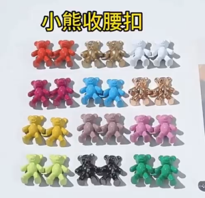 MO818 Kancing Pengecil Jeans Beruang Bahan Metal dapat dilepas Kancing Jeans