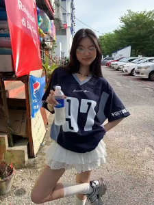 ❣Fortunee ❣ กระโรงเอวต่ำเอวต่ำลายปัก ระบายขอบลูกไม้ ทรงพองๆสไตล์เค้ก กระโปรงสั้น