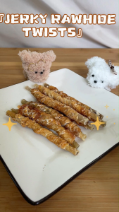 CLEAR STOCK (Exp : Apr 2026) BO FURMILY – Chicken & Duck Jerky Rawhide Twists 50g & 100g - Pet Treat / Dog Food / Pet Snack / Dog Snack / Dog Training Snack / 宠物零嘴鸡肉缠牛皮卷鸭肉缠牛皮卷
