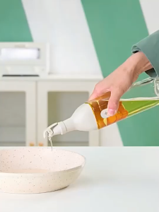 500ml Nordic Condiments Seasoning Glass Bottle Oil Leak Proof Soy Sauce Vinegar Sesame Oil 4pcs