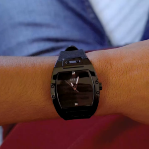 [Promo] Jam Tangan Pria Guess GW0386G1 Phoenix Black Case Black Genuine leather.Silicone Original Garansi 2 Tahun [✔COD][100% Authentic]