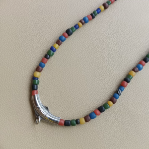 ช้างกระบี่ สร้อยคอ เส้นที่009 ยาว22นิ้ว ห้อยพระ1องค์ ลูกปัดหินโบราณ สร้อยพระ ลูกปัดโบราณ ลูกปัดโบราน