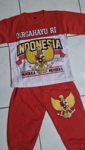 TERBARU KAOS ANAK GARUDA MERDEKA SETELAN ANAK PANJANG GARUDA MERDEKA BISA DITAMBAH TOPI
