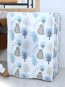 (BUKAAN ATAS 6 - 10 KG) SARUNG COVER MESIN CUCI 1 TABUNG BUKAAN ATAS ANTI AIR / PENUTUP ALAS MESIN CUCI TOP LOADING / TUTUP MESIN CUCI BAHAN PEVA PREMIUM QUALITY