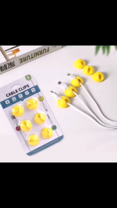 คลิปหนีบจัดเก็บสายไฟสายเคเบ็ลอเนกประสงค์ ตัวจัดการสายเคเบิล โทรศัพท์มือถือ 6 ชุด