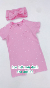 Bộ liền thân body cộc cúc chéo vai họa tiết xinh xắn cho bé sơ sinh Boube vải Cotton Organic thoáng mát - Size 0-12M