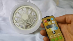 Kipas Langit-langit 30W dengan Lampu Penerangan Basis Konverter E27 dengan Remote Control untuk Kamar Tidur Ruang Tamu Rumah Senyap dengan Remote Control