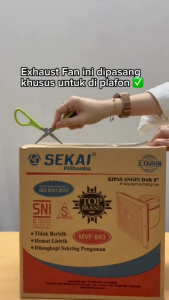SEKAI Exhaust Fan MVF 893 8" / 1091 10" | Kipas Angin Hexos Plafon Atap 8 Inch | Dak 20cm Langit-langit