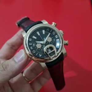 [Promo] Jam Tangan Pria Aigner Bari Chronograph Leather Original Garansi 2 Tahun [✔COD][100% Authentic]