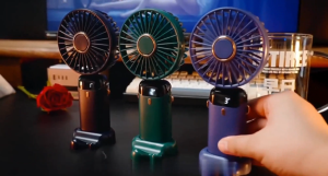 SK-C1135 Kipas Angin Lipat Mini 5-Speed Wind Led Display dengan Aromaterapi USB 10000mAh Kipas Leher