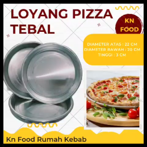 LOYANG PIZZA TEBAL 22 CM ALUMINIUM