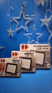 HI-TEK ฟลัดไลท์ LED มิลาน IP65  220V  HFOLFE10WG สีเทาดำ แสงขาว