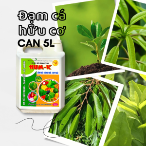 Đạm Cá Hữu Cơ Can 5 Lít Ra Rễ Cực Mạnh Bung Đọt Vọt Đọt Phát Chèo Dưỡng Lá Xanh Dày Mướt Lá