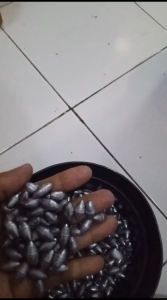 1 bungkus400- 500 gram timah pancing ikan model /type melinj no 01- 08