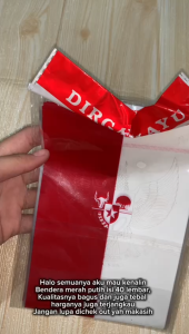 Yu YI Kualitas PREMIUM Bendera merah putih garuda / 17 agustus / 17an / HUT RI isi 40 pcs