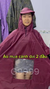 Áo Mưa hiệu SUNDO- Cánh Dơi 2 Đầu Vải Dù Loại Siêu Dày Hàng Việt Nam Chất Lượng Cao Khổ To Rộng Phù Hợp Cho 2 Người