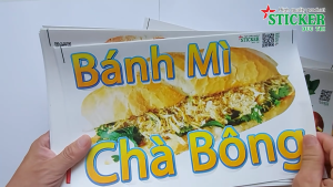 🔥🔥🔥 Miếng Dán BÁNH MÌ CHÀ BÔNG dùng Trang Trí QuánTủ kính Xe bán hàng...