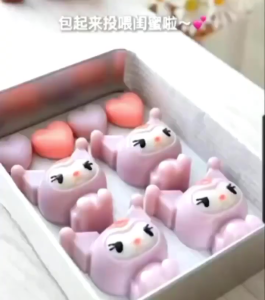 4 Cetakan Lolipop Silikon Permen Cokelat Silikon Jeli Puding Silikon Kartun Melody Cinnamon Dog Culomi