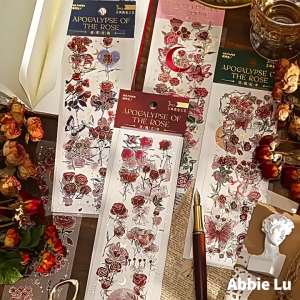 Rose stickers Rose Sticker DIY Decorative Stickers Romantic Valentines day Abbie Lu