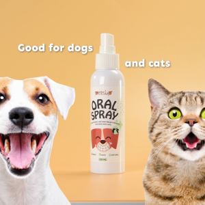 Petsup 120ml Pet Oral Deodorant Spray Dog Spray Dental Cleaning Cat Dog Oral Care Spray Mouth Wash