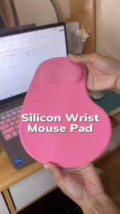 Ergonomic Mouse Pad with Superb Comfortable Wrist Rest Support Bar Silicone with Non-Slip Base for Office Home & Gaming
