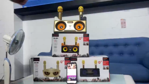 Loa bluetooth karaoke SDRD SD-305 kèm 02 mic không dây Loa Bluetooth Karaoke SD-305 Kèm 2 Micro Không Dây Loa Bluetooth karaoke SD-305 tai mèo-Tặng kèm 2micro loa karaoke bluetooth sd - 305 kèm 2 micro không dây