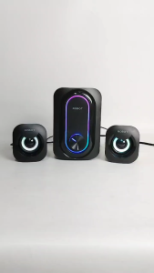 SPEAKER ROBOT RGB Full Bass Stereo Untuk TV Laptop Komputer PC Gaming Lampu LED Spiker Aktif RS190