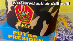 Peci Loreng Banser AC Putra Presiden Songkok Loreng Logo Banser Kopiah Kain Loreng premium