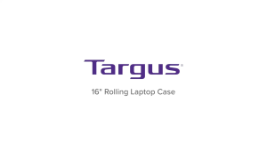 TARGUS TBR003US 16" Rolling Laptop Case with In-line Skate Wheels Telescoping Handle & Water Resistant for Up to 16" Screen Laptop