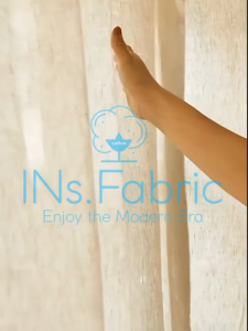 Ins.fabric Linen Pleated Hem Drapery 2024 | Elegant Semi-Sheer Window Curtains | New Arrival Japan