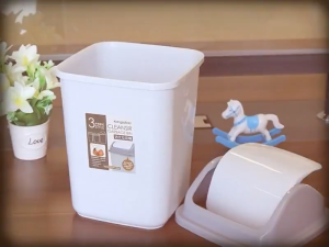 KJB Cleansir Plastic Swing Top Bin - 2 Sizes 4.5L / 7.5L