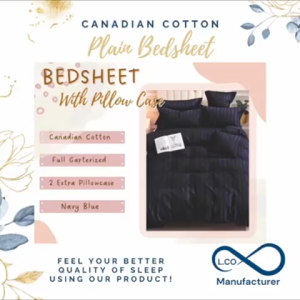 Checked Austee Bedsheets With Pillow Cases Plain  Color Canadian Cotton Fabrics Peach