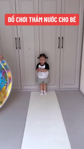 Thảm Nước 100cm tập tummy time vận động cân bằng Cho Bé Hình Đại Dương Kèm Bơm Hơi tấm PVC Tròn Lớn Trẻ Tập Bò Miếng Lót Nước Đệm Quà Tặng Cho Bé