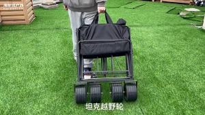 Outdoor Trailer 5 Inch Folding Portable Trolley Outdoor Camping Picnic Car Pull Wagon Large Capacity