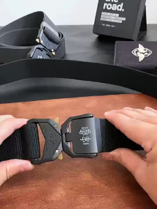 3.8cm Tactical Belt Metal Buckle Quick Release Elastic Belt 1200D Soft Nylon Army Belt Casual Tooling Training Belt